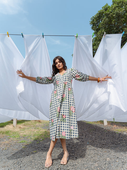 Floral Meadow Midi Dress