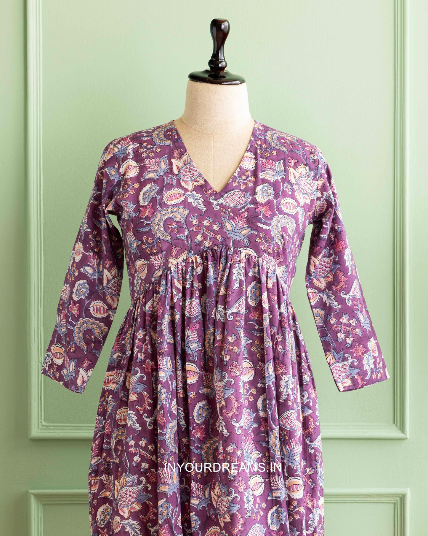 Block Printed MIDI Dress