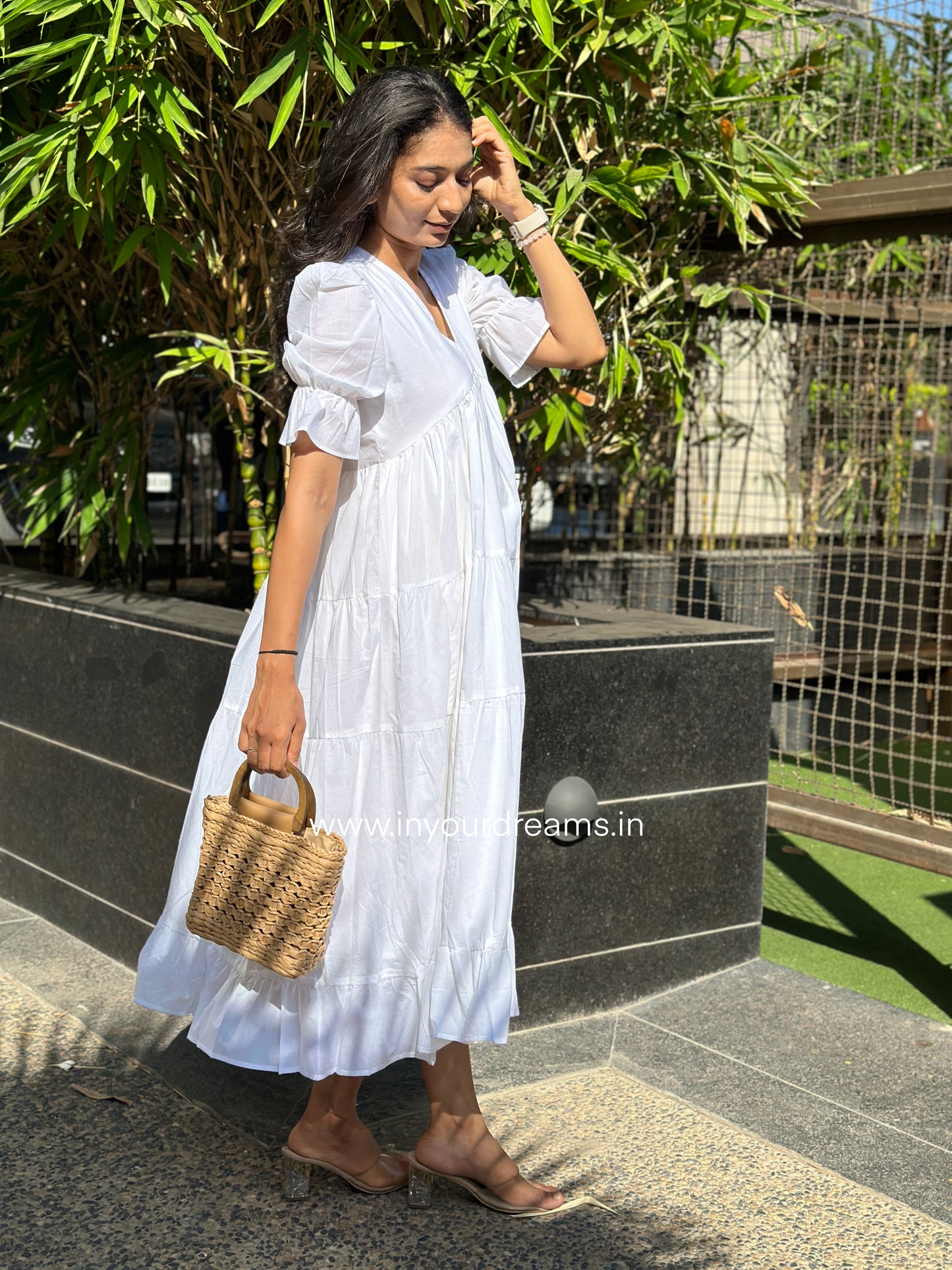 Snowwhite MIDI Dress with Lining