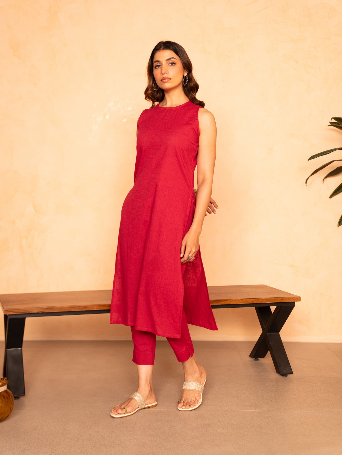 Magenta Cotton Co-Ord Set