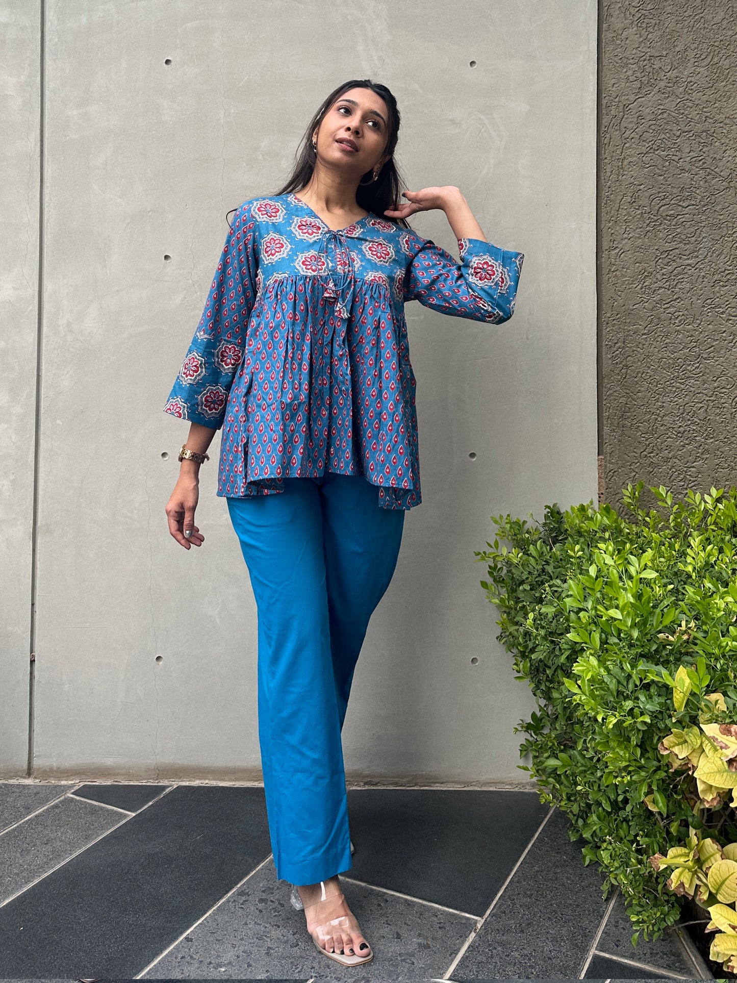 Blue Bloom Co-Ord Set