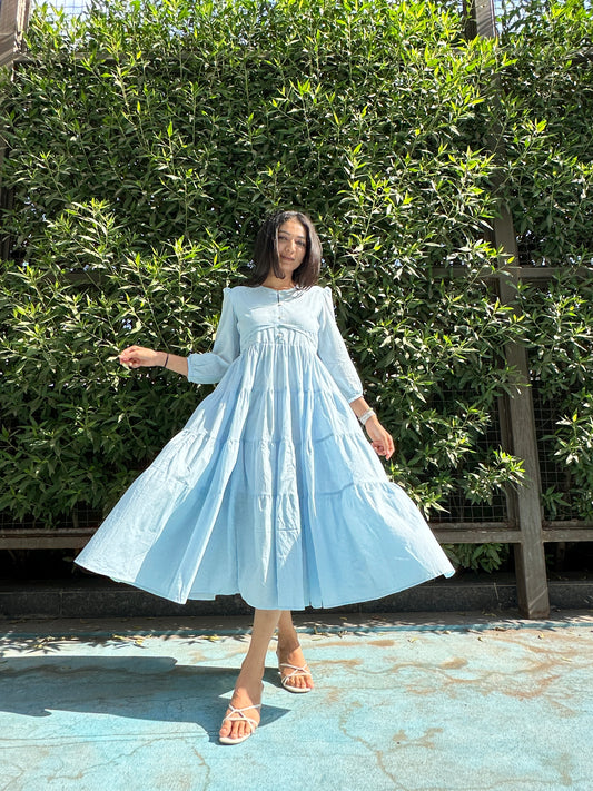 Azure Blue MIDI Dress