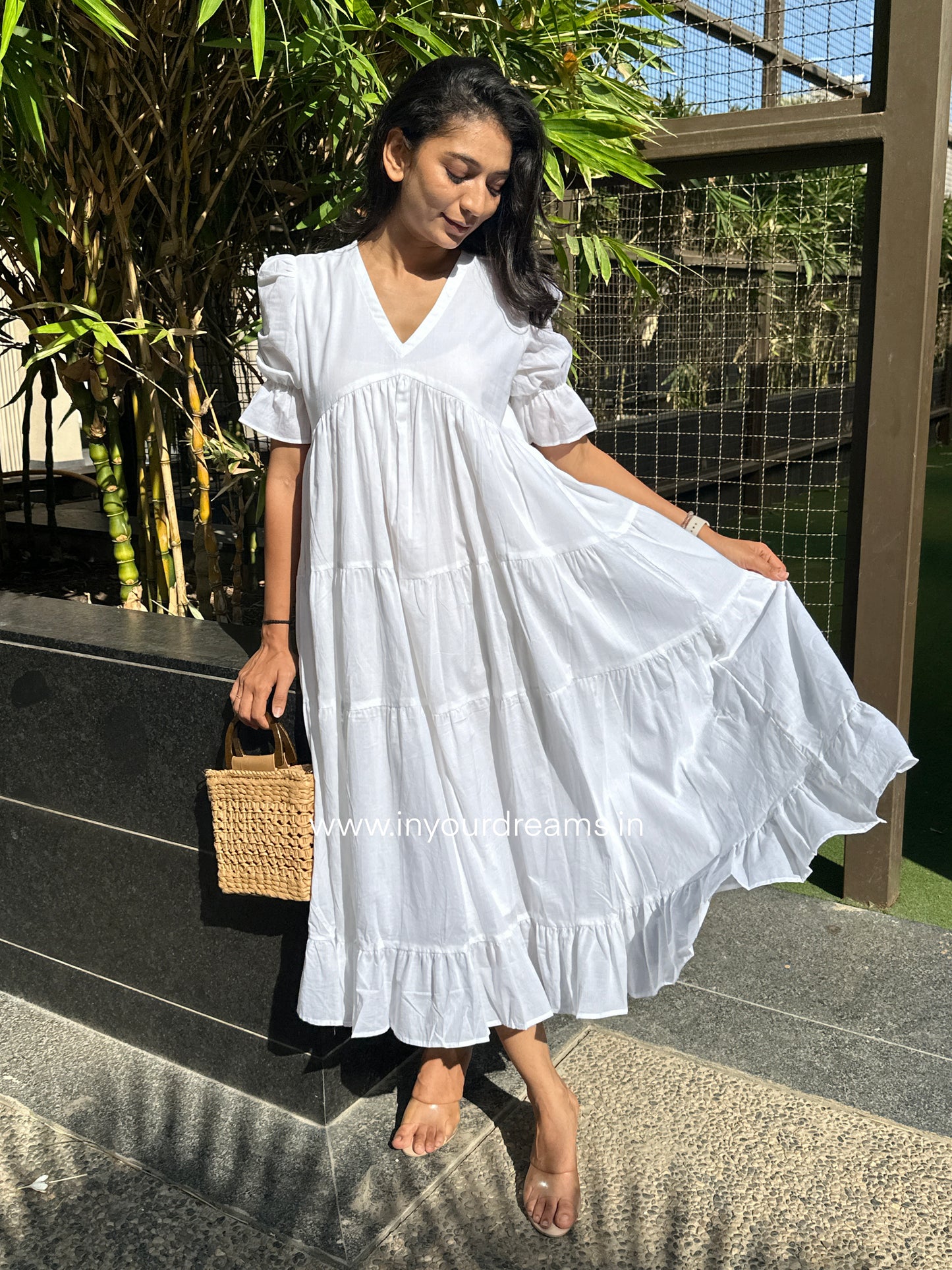 Snowwhite MIDI Dress with Lining