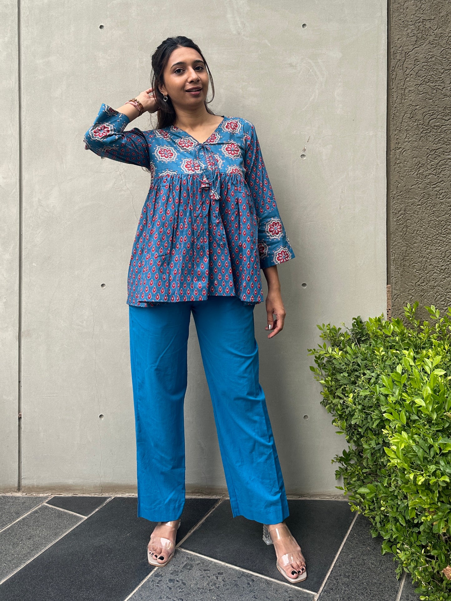 Blue Bloom Co-Ord Set