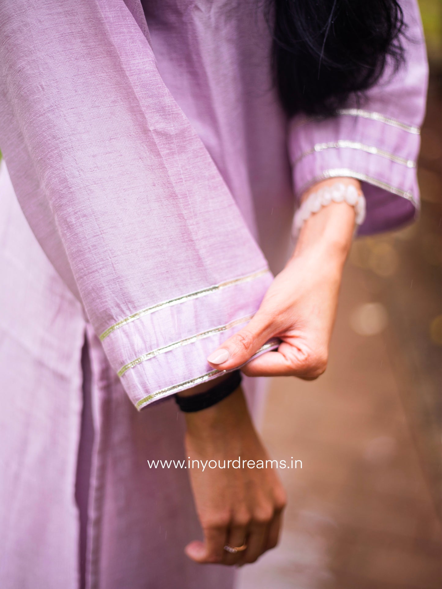 Lilac Gota Silk Suit Set