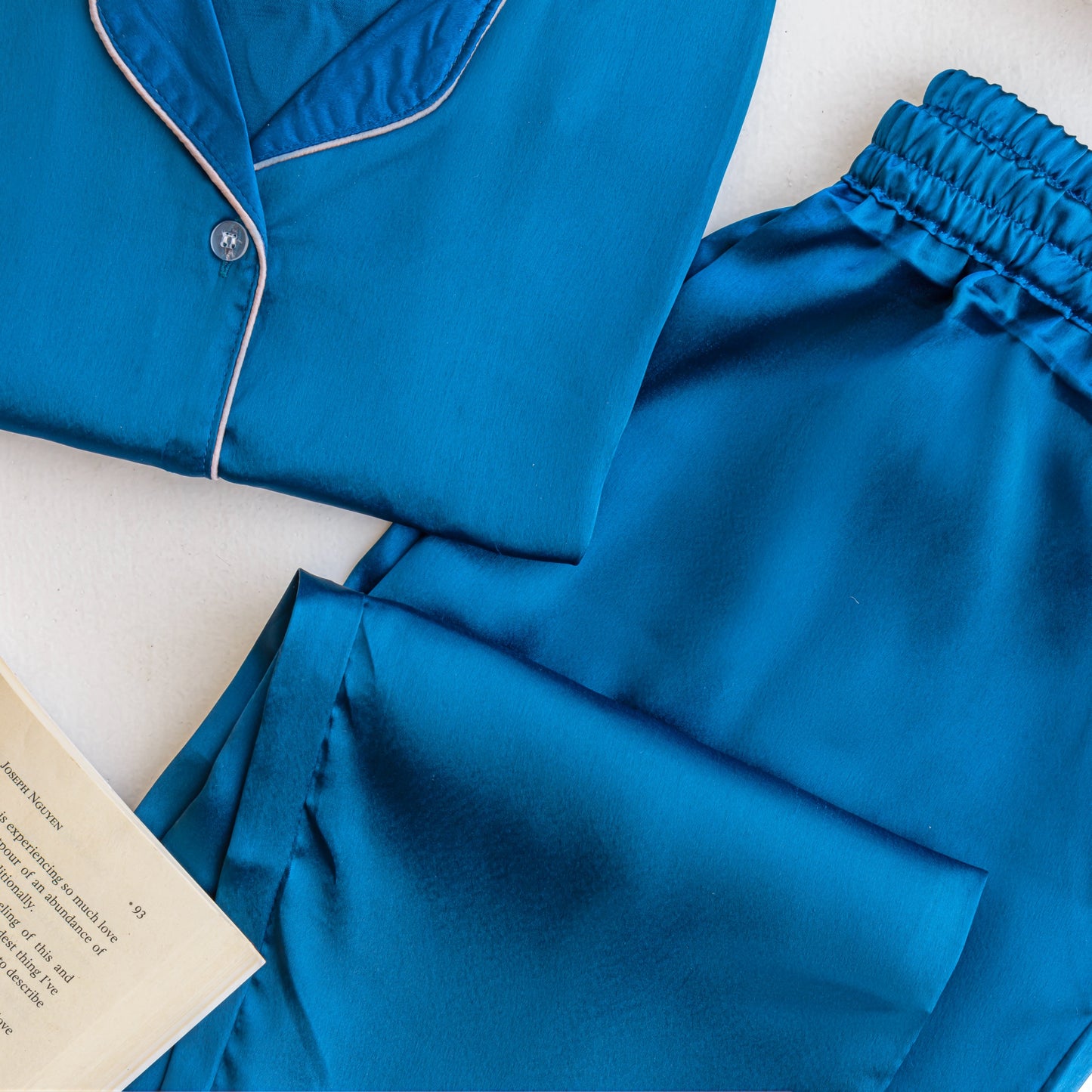 Turquoise - Solid Satin PJ Set