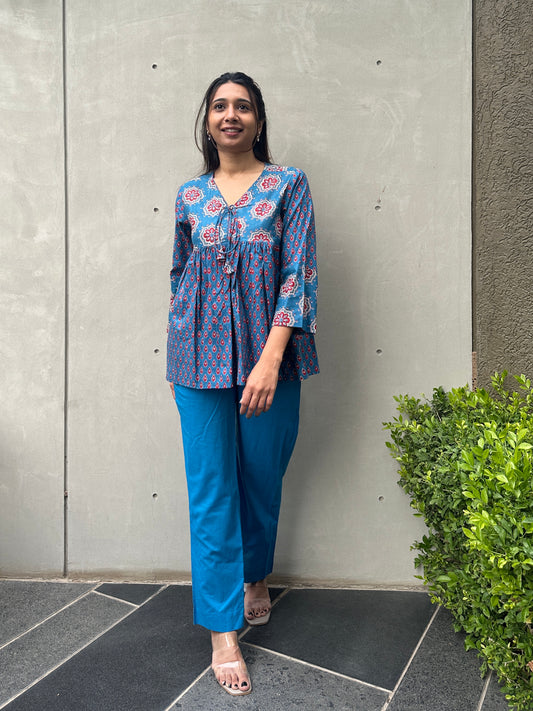 Blue Bloom Co-Ord Set