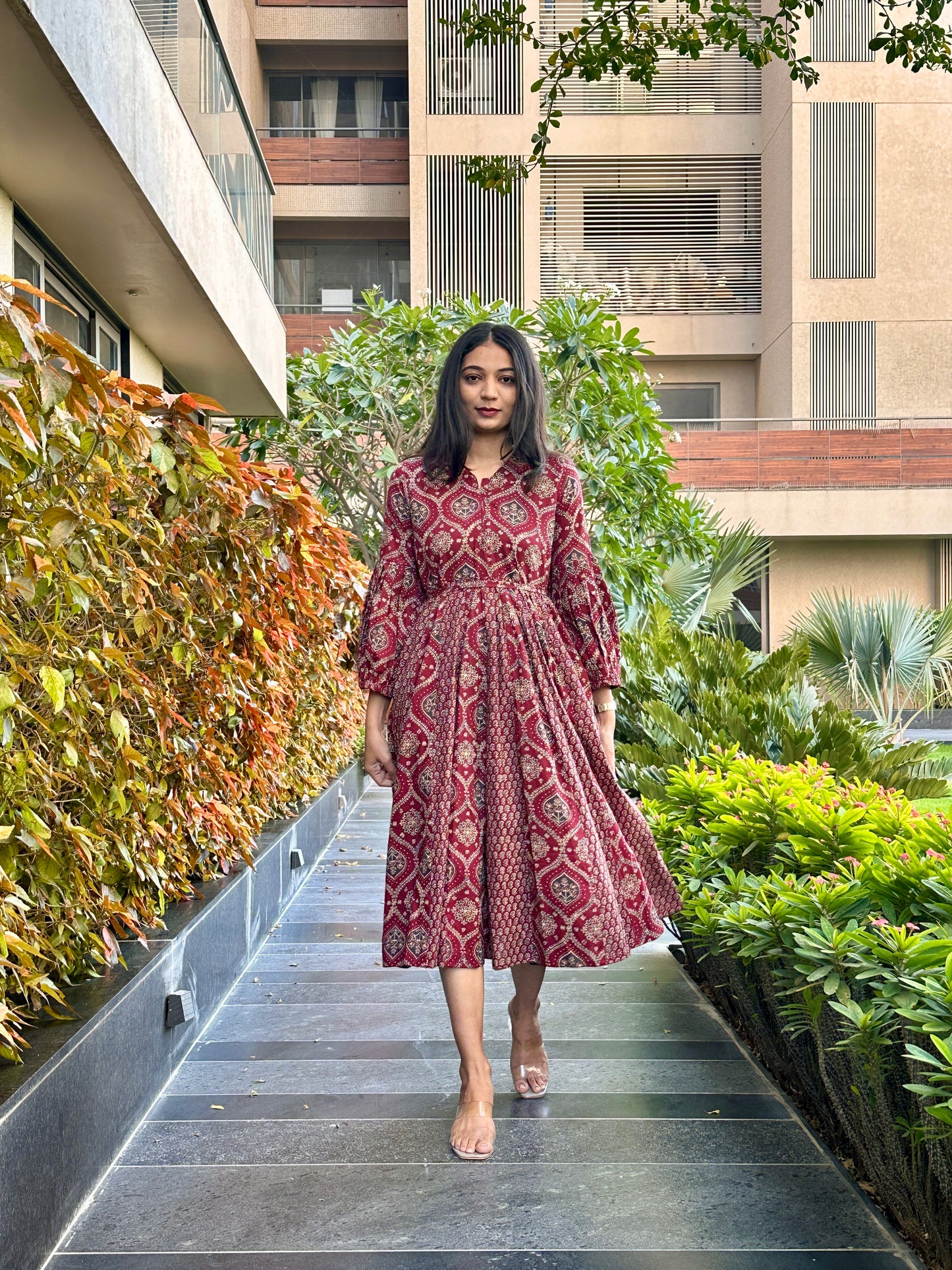 Crimson Charm MIDI Dress