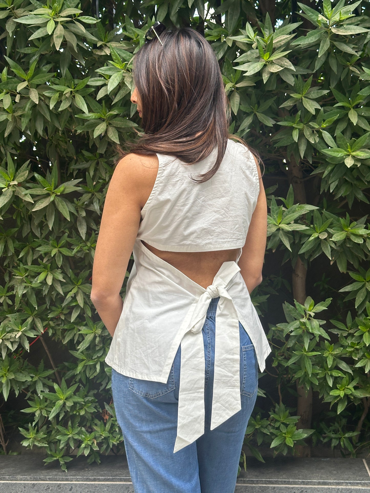White Bow Top