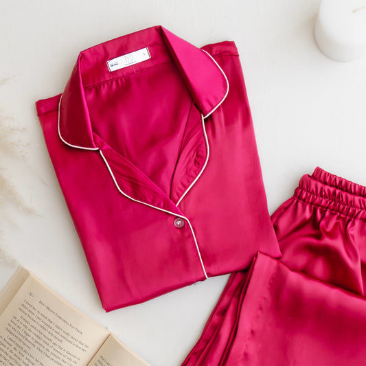 Scarlet - Solid Satin PJ Set
