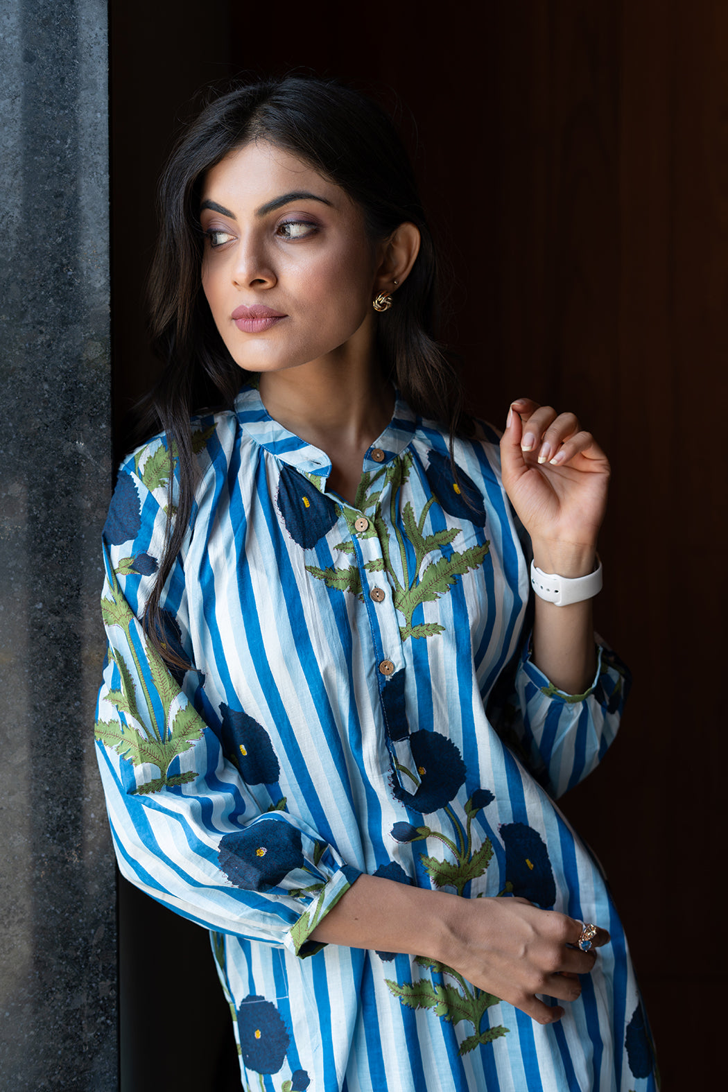 Blue Floral Cotton Co-Ord Set