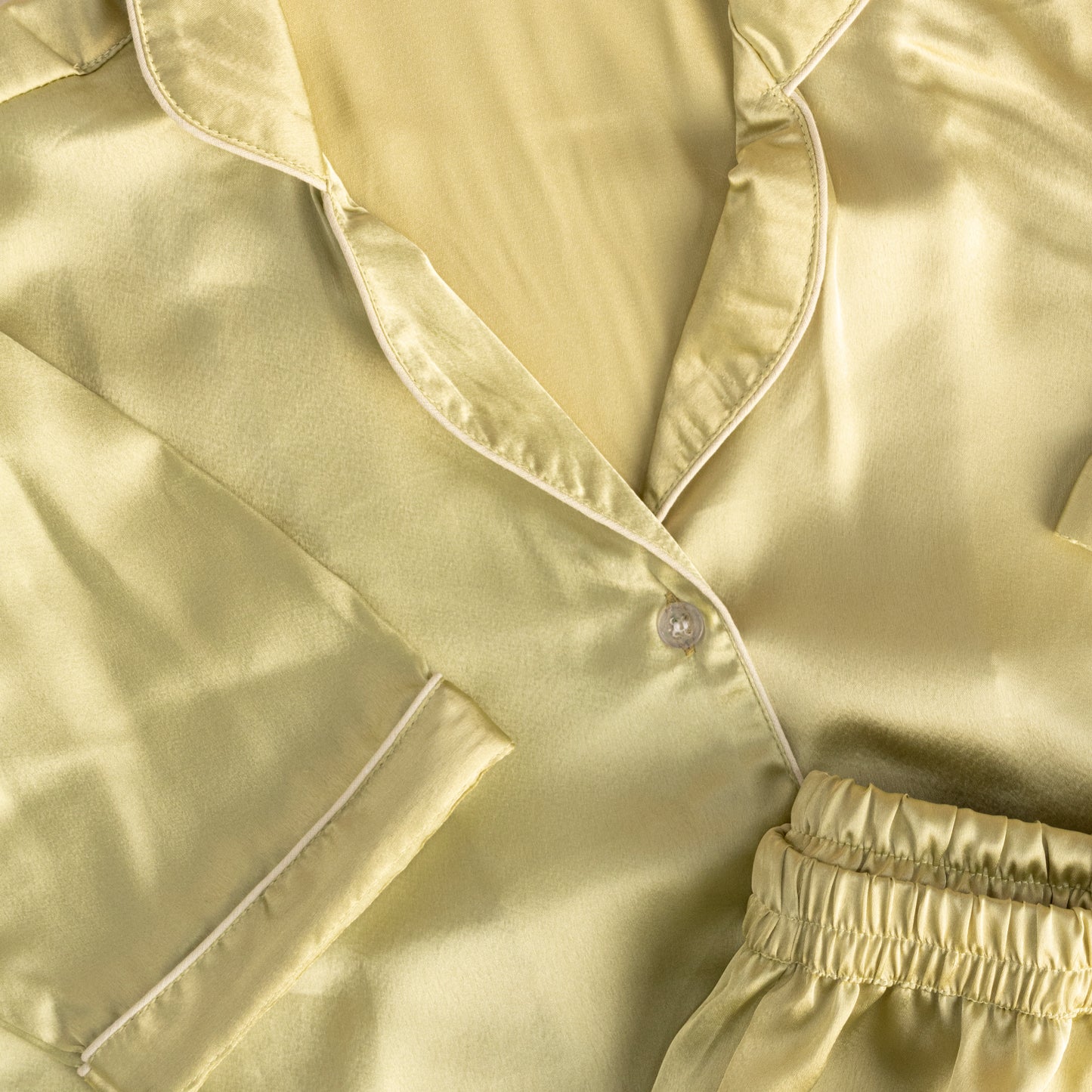 Subtle Green - Solid Satin PJ Set