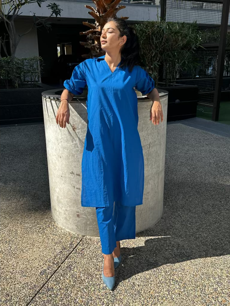 Classic Blue Everyday Kurta Set