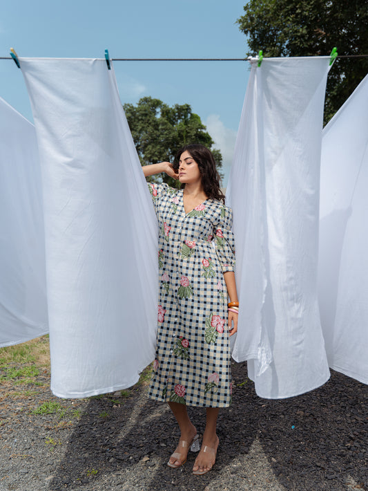 Floral Meadow Midi Dress