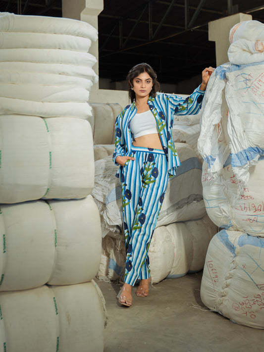 Blue Gulaab Set