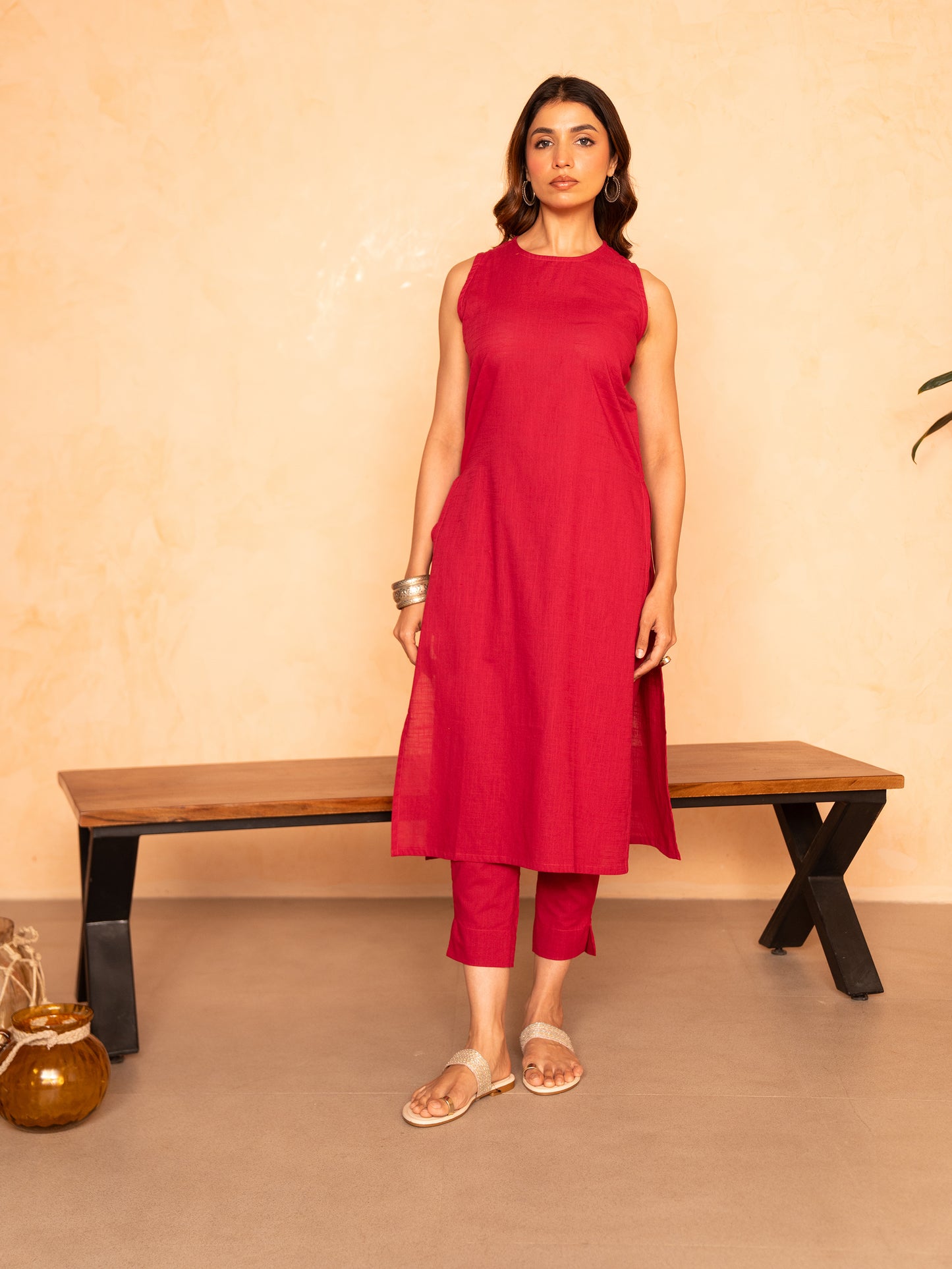 Magenta Cotton Co-Ord Set