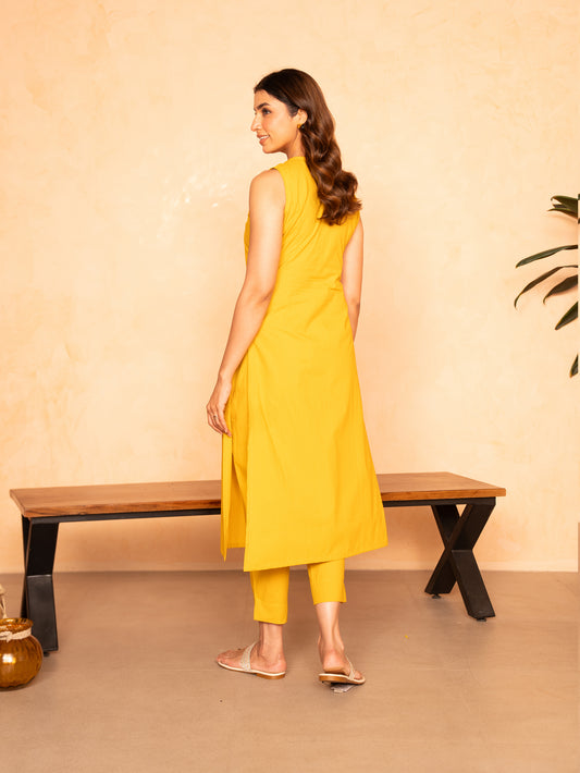 Mustard Cotton Co-Ord Set
