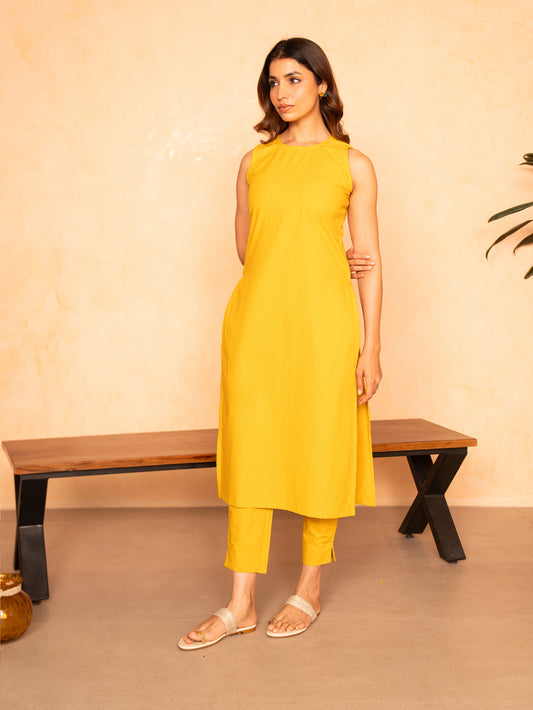 Mustard Cotton Co-Ord Set