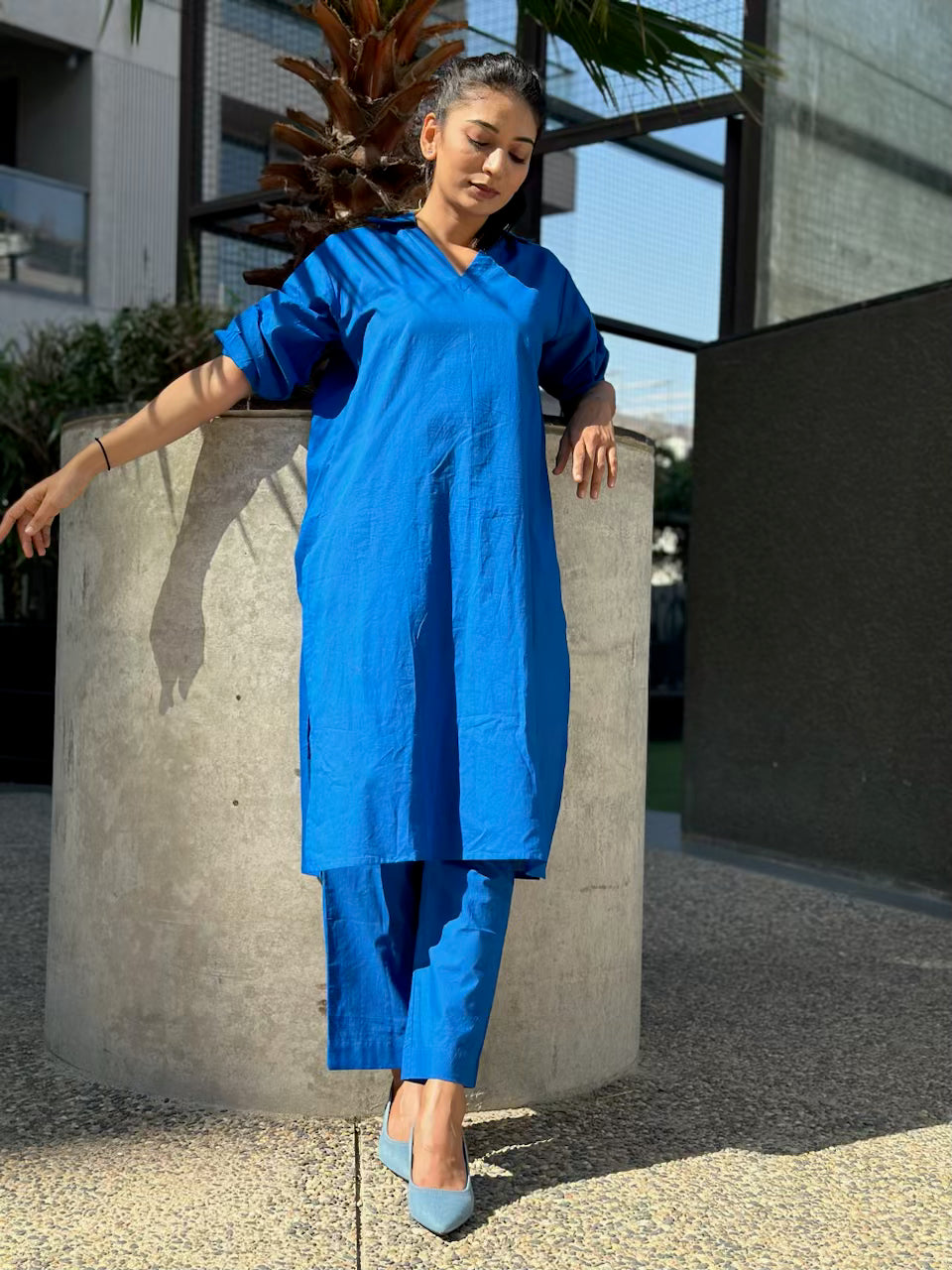 Classic Blue Everyday Kurta Set