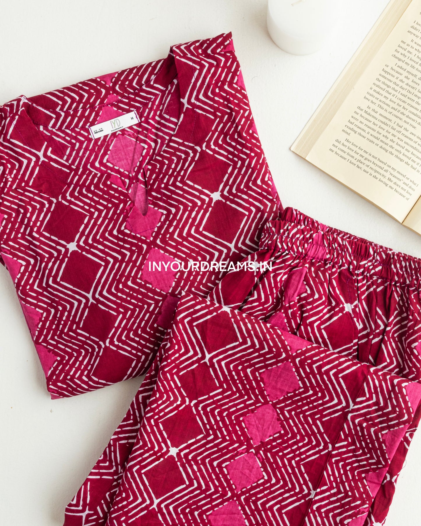 Magenta Mellow Cotton Pyjama Set