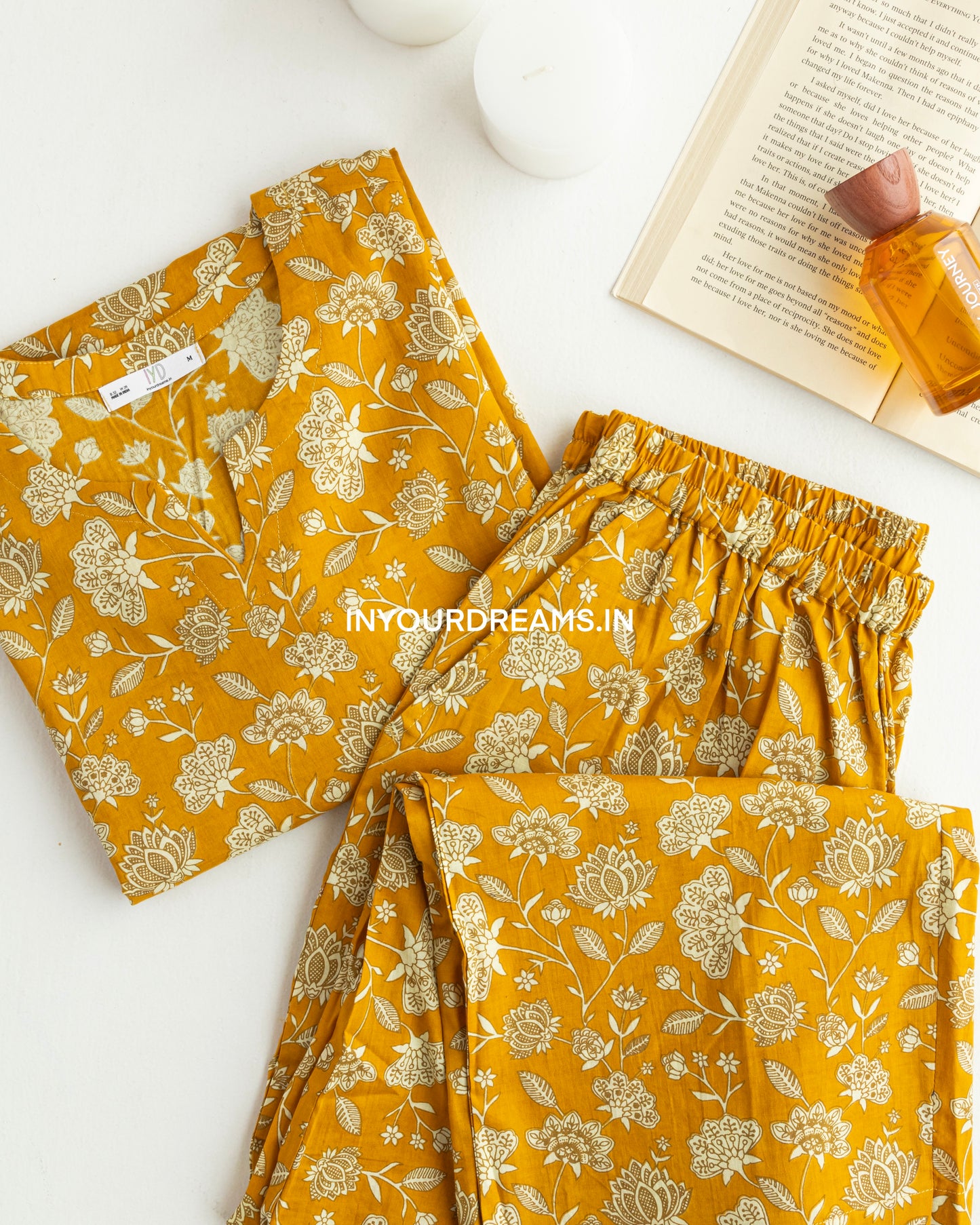 Mustard Meadow Cotton Pyjama Set