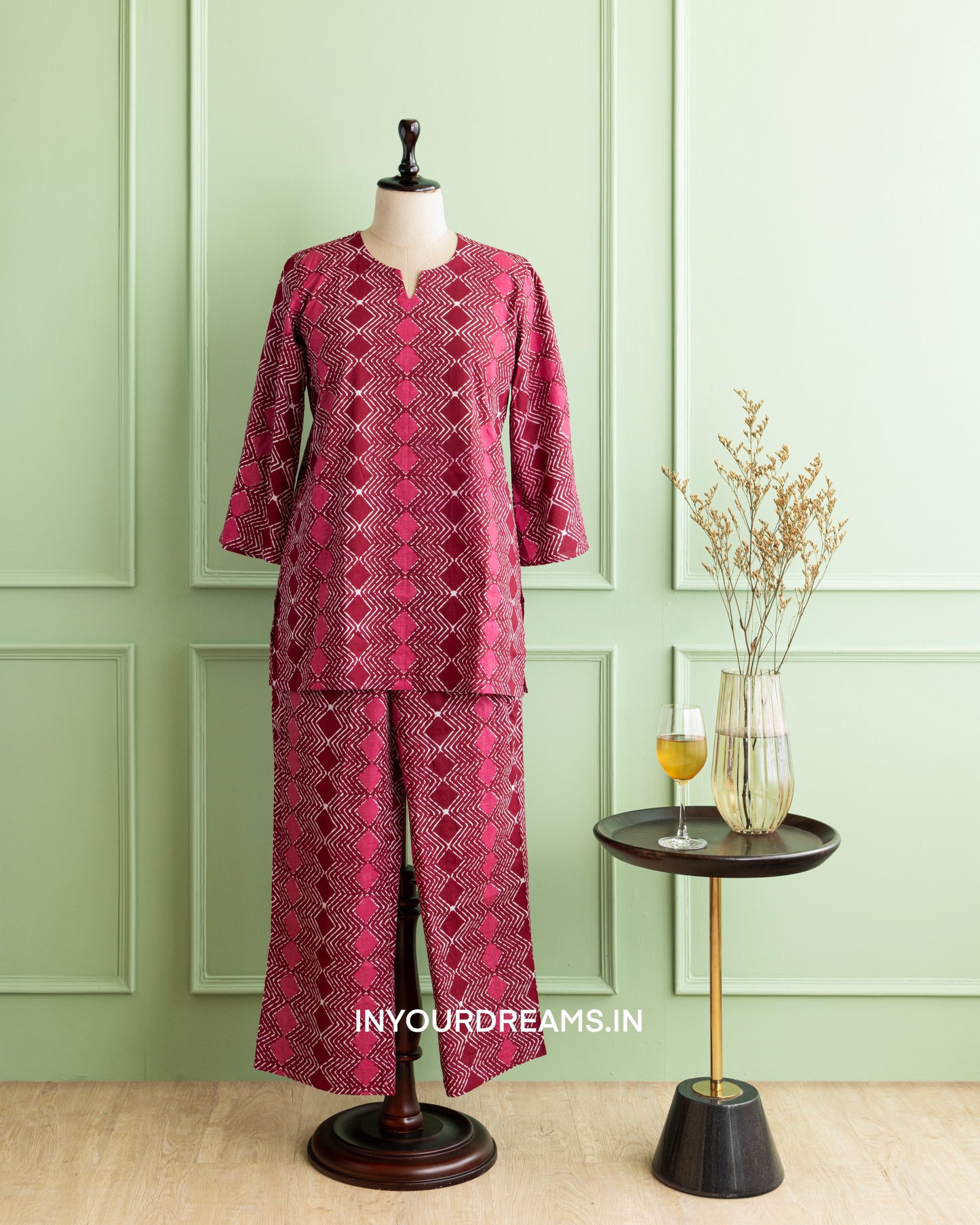 Magenta Mellow Cotton Pyjama Set