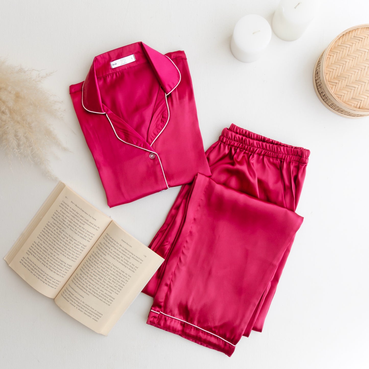 Scarlet - Solid Satin PJ Set