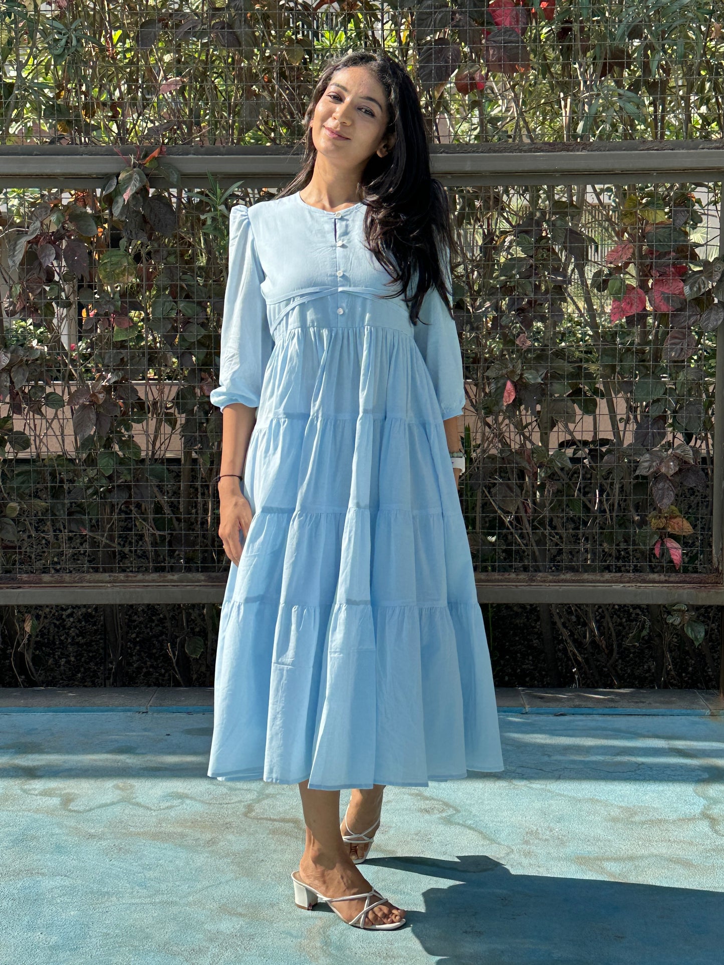 Azure Blue MIDI Dress